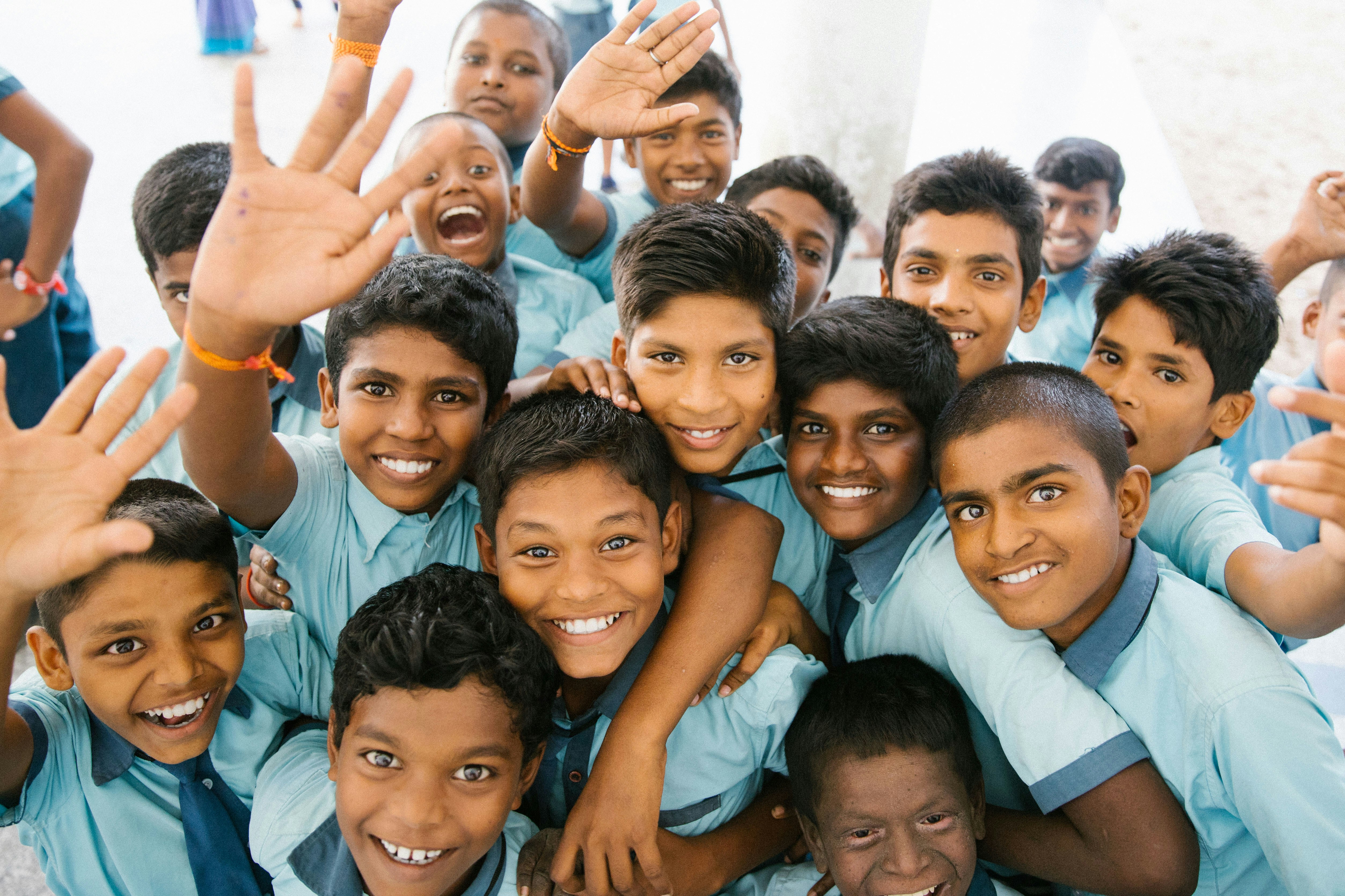 Children reading books in education program